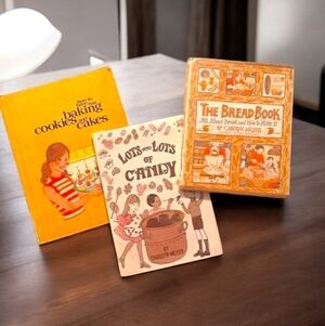 Vintage 1970s Kids' Cooking Trio (3 Books-Carolyn Meyer & Creative Ed. Society)